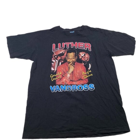 Luther Vandross Summer Soul Tour Black T Shirt Vintage 1990s Rap Tee Size XL - Picture 1 of 5